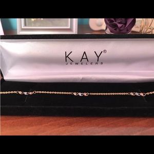Kay Jewelers 10k Tri-tone Gold Openwork Anklet
